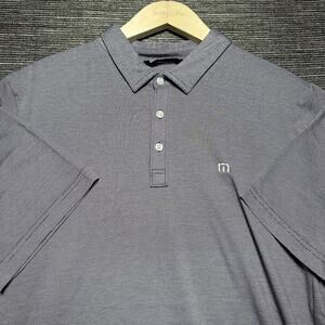 Travis Mathew Polo Shirt Men's 2XL Purple Short Sleeve Golf Casual